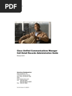 Cisco Unified Communications Manager Call Detail Records Administration Guide, Release 8.6