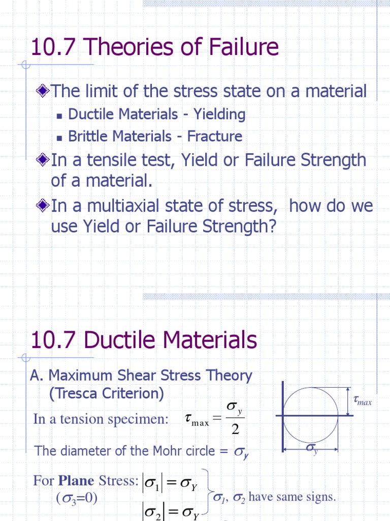 Lect27 Theories of Failure | PDF | Science & Mathematics
