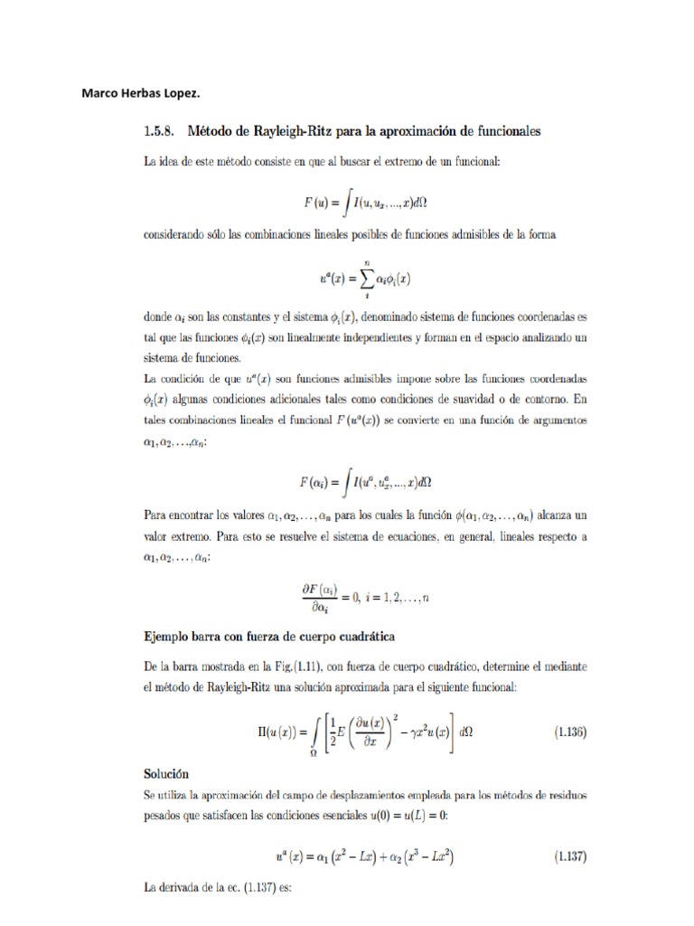 Metodo de Rayleigh Ritz | PDF