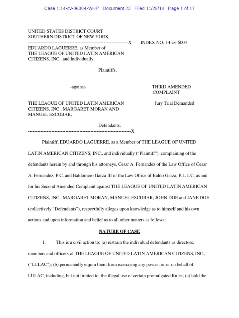 Nature Of Case | By Law | Lawsuit