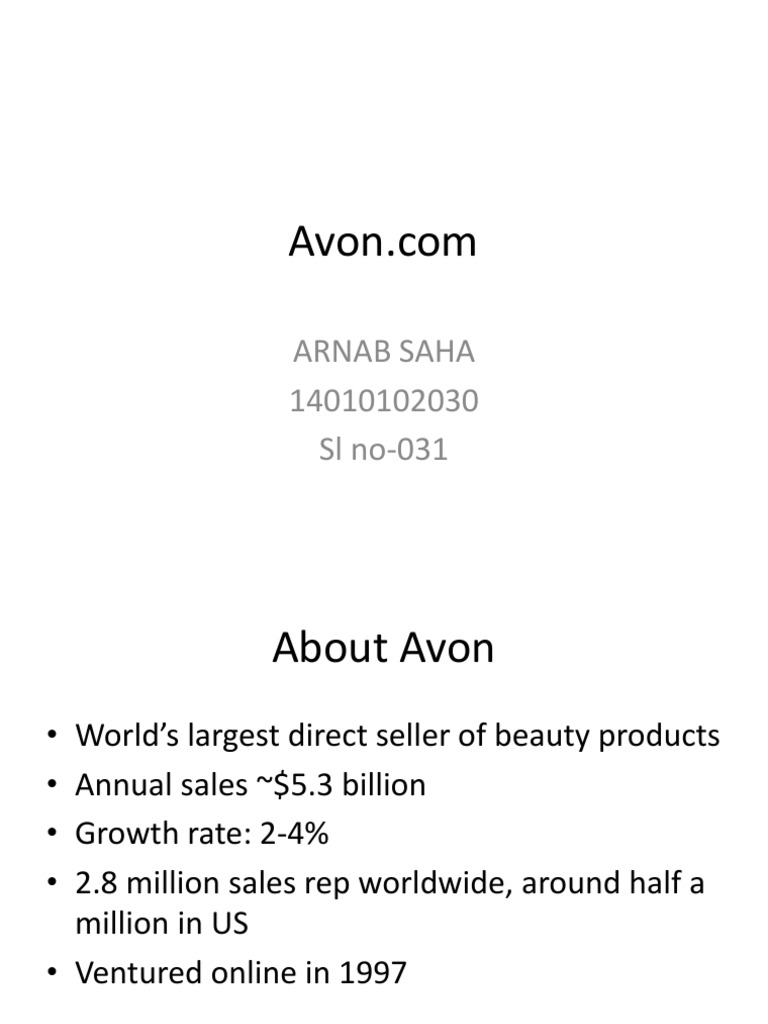 Avon: Direct Selling Strategies & Pricing | PDF | Social Science