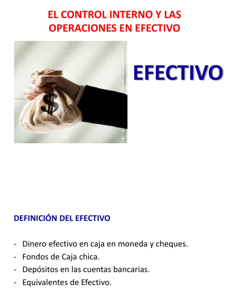 Control Interno del Efectivo y Caja Chica | PDF | Bancos | Cheque