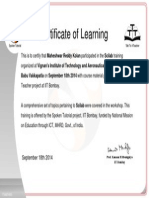 Scilab Participant Certificate Sample