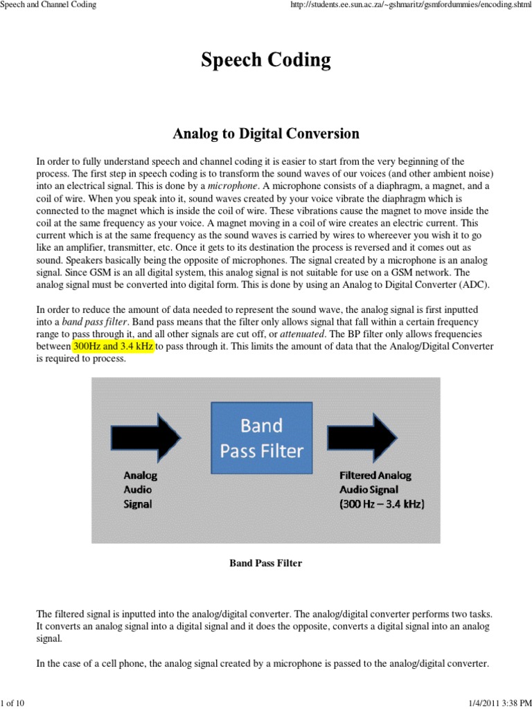 Speech and Channel Coding | PDF