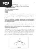 Gravitational Flux and Space Curvatures Under Gravitational Forces