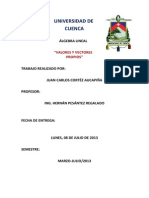 Valores y Vectores Propios de Matrices Reales y Complejas Investigacion Final PDF