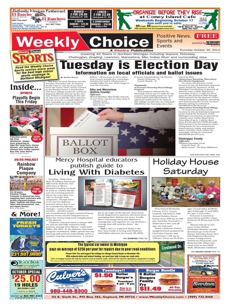 Weekly Choice - October 30, 2014 | PDF | Fuels | Carbon Monoxide