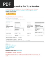 Visa Processing For Tryg Sweden - VTS Initiation - Step 1