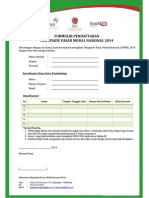 Formulir Pendaftaran OPMN 2014
