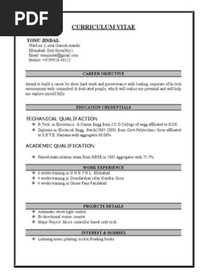 cv Sample