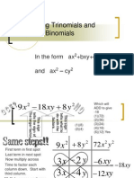 Factoring Trinomials Ax2+bxy+cy2