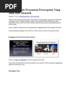 Download Contoh Slide Presentasi Powerpoint Yang Baik Dan Menarik by kamu_manis_deh SN248286252 doc pdf