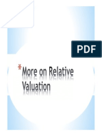 More on Relative Valuation