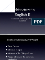 Lecture 10 Frank Lloyd Wright