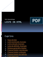 0 0 Liste in HTML