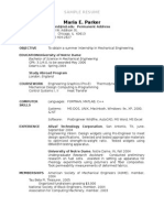 Maria E. Parker: Sample Resume