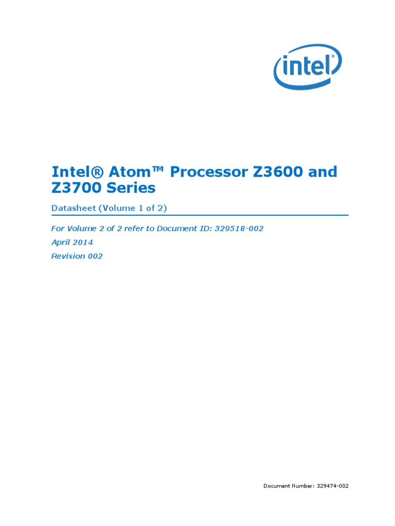 Atom Z36xxx Z37xxx Datasheet Vol 1 | PDF | Secure Digital | Usb