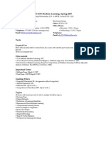 UT Dallas Syllabus For cs6375.501.07s Taught by Haim Schweitzer (Haim)