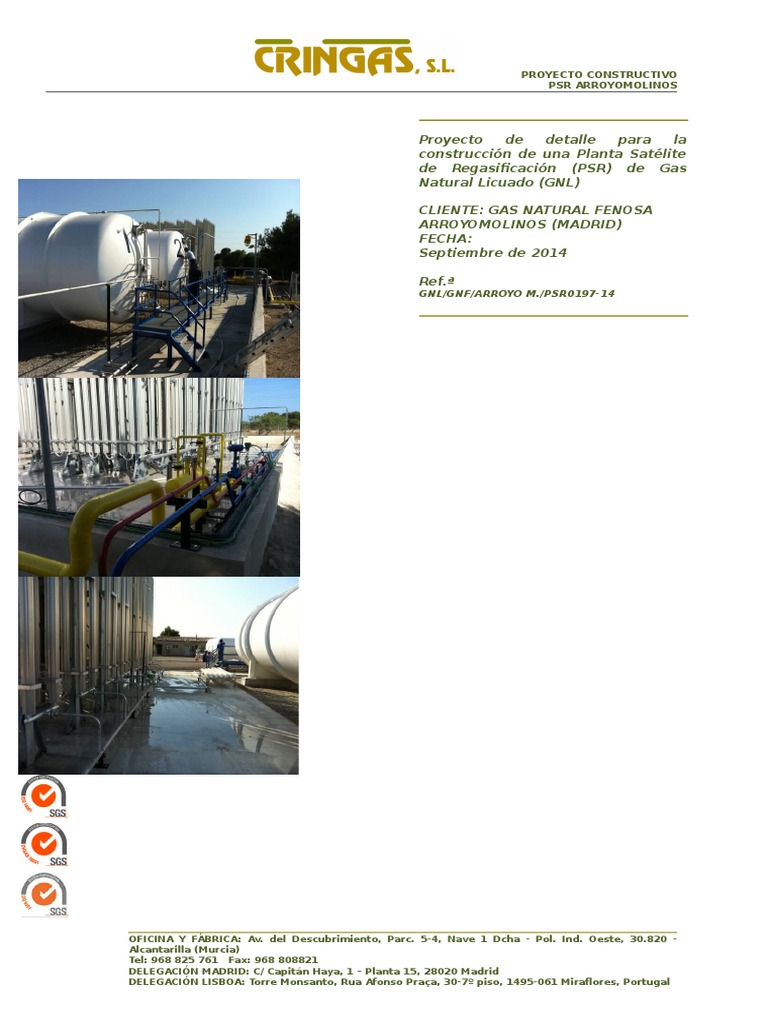 Proyecto de Planta Satélite GNL | PDF | Gas natural licuado | Tubería ...