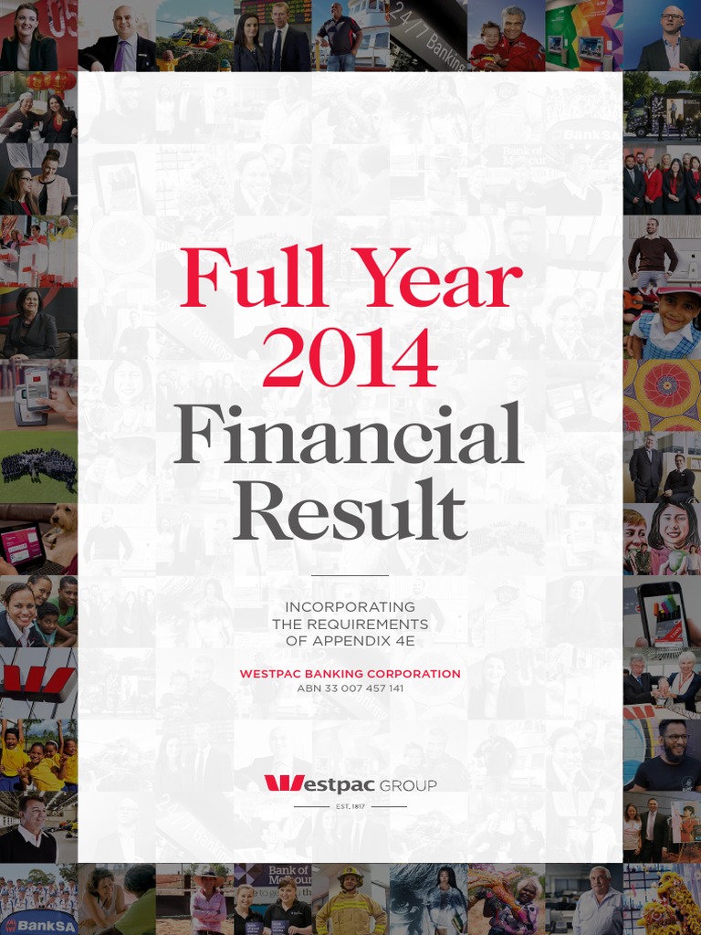 Westpac FY14 Final Dividend Equity (Finance)
