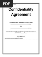 Confidentiality Agreement Template