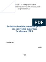 Evaluarea Fondului Comercial Pozitiv Si a Intereselor Minoritare in Viziunea IFRS