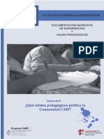 ¿Qué Relatos Pedagógicos Publica La Comunidad CAIE?