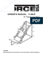 Owner'S Manual F-45Lp: 45 Degree Leg Press