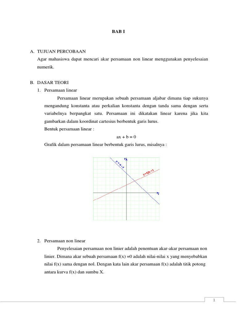 Akar Persamaan Non Linier
