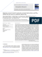 5. Opposing Seasonal Trends for Polycyclic Aromatic Hydrocarbons and PM10_Health Risk and Sources in Southwest Mexico City