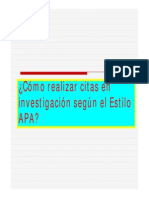 Como Realizar Citas en Investigaciones Segun El Estilo Apa Modo de Compatibilidad