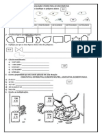 Avaliação de Matemática