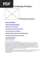 Construction Estimating Techniques