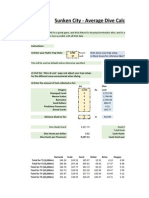 Sunken City Dive Calculator - Average Stats