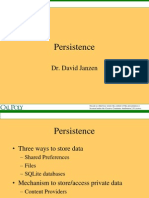 Persistence: Dr. David Janzen