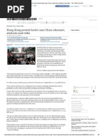 Hong Kong Protest Leader Says China Adamant Students Seek Talks - The Times of India
