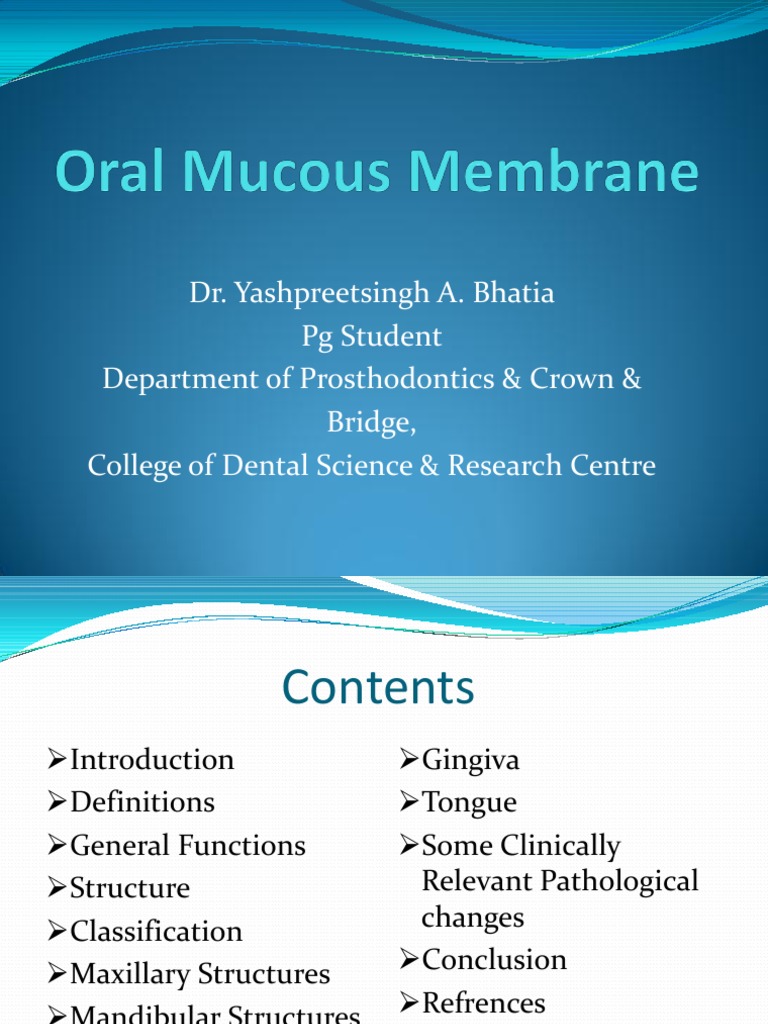 Oral Mucous Membrane Complete Denture Patient Epithelium Tongue