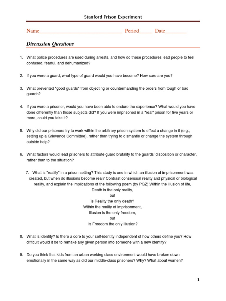 Prison simulation experiment picture