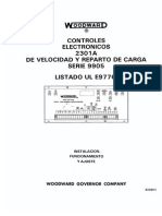 Control de Velocidad y Reparto de Carga. Woodward 2301a