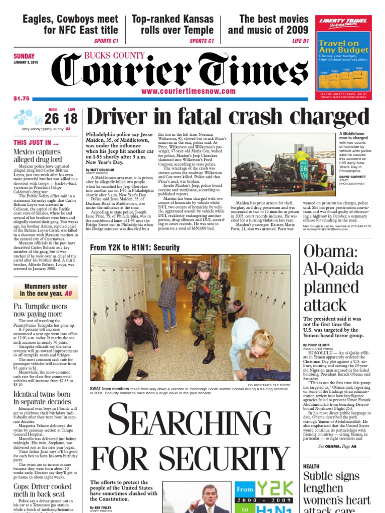 Bucks County Courier Times 01 03 10 Myocardial Infarction