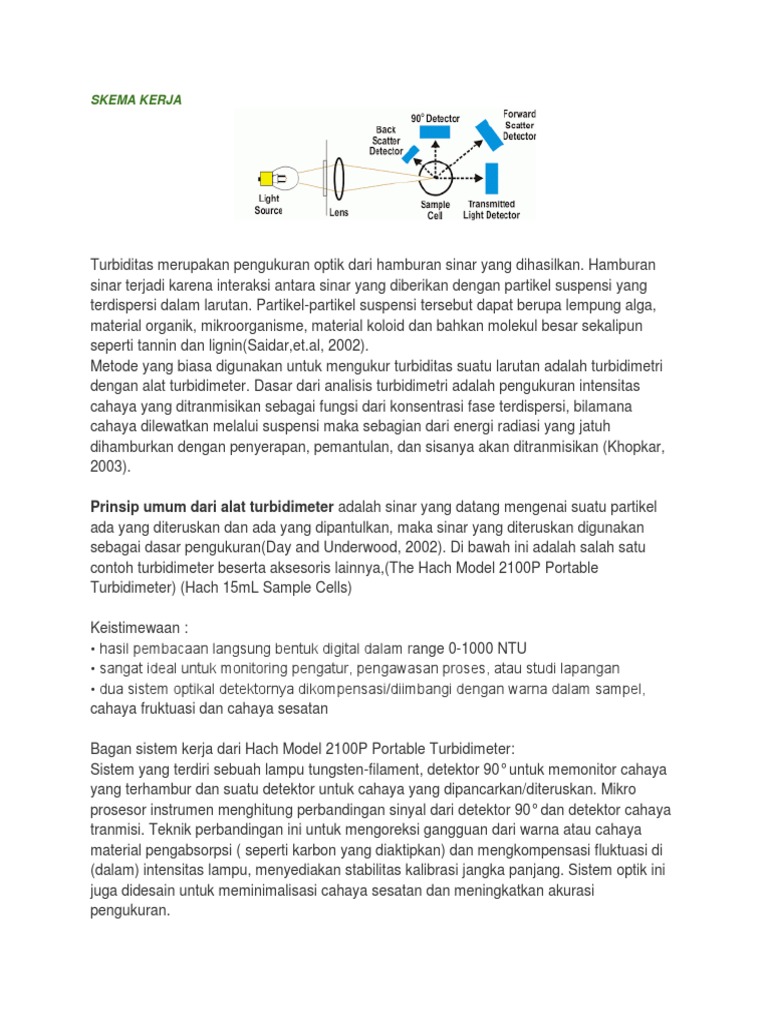 SKEMA KERJA turbidimetri
