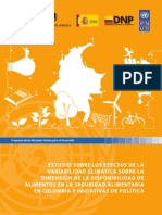 Estudio Sobre Los Efectos de La Variabilidad Climática Disponibilidad de Alimentos en La Seguridad Alimentaria en Colombia PNUD 2012 PDF