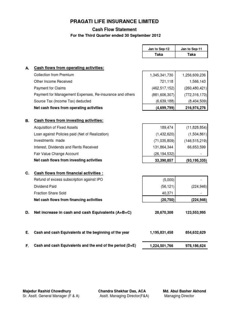 Insurance Cash Flow Overview | PDF | Business | Finance & Money Management