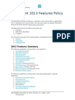 SharePoint 2013 Features Policy 20131007