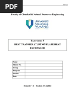 Exp. 5 Heat Transfer Study On Plate Heat Exchanger