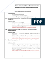 Haoticism Si Fractalism in Mediul Turbulent Al Afacerilor Post-Criza Situatia Organizatiilor Multinationale Ce Opereaza in Romania