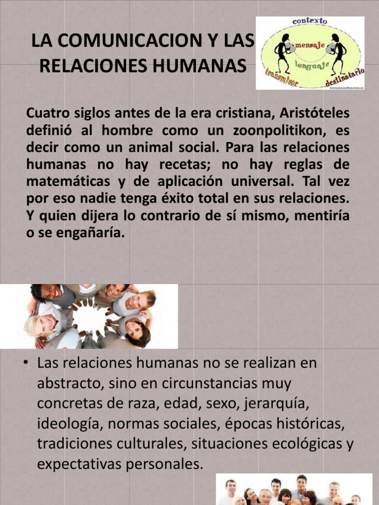 La Comunicacion y Las Relaciones Humanas Comunicación