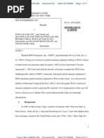 Download HSW Enter Inc v Woo Lae Oak Inc by propertyintangible SN24836995 doc pdf