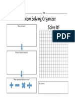 Problem Solving Graphic Organizer