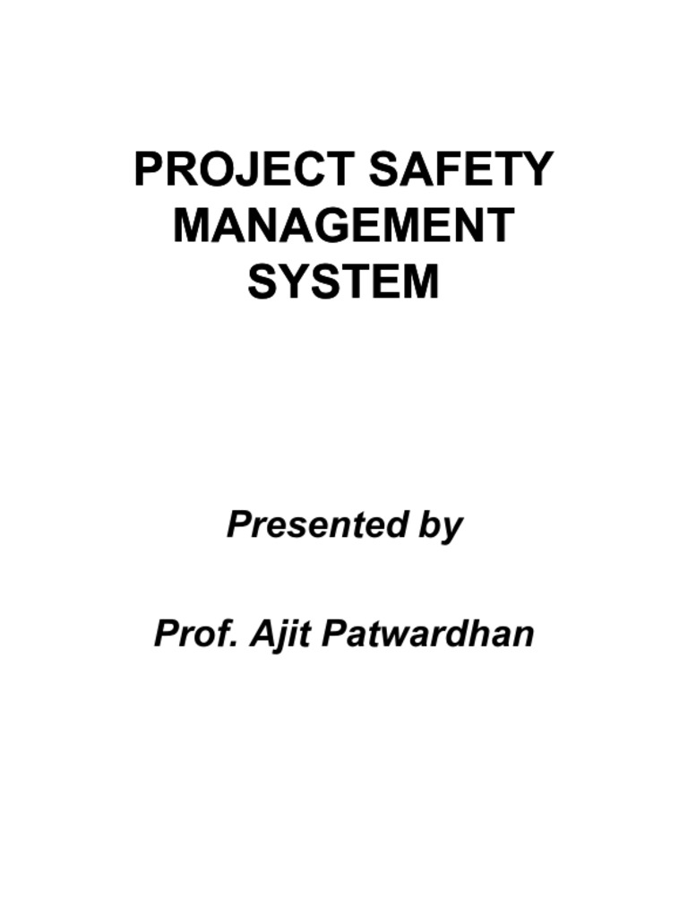 Project Safety Management System PDF Safety Audit